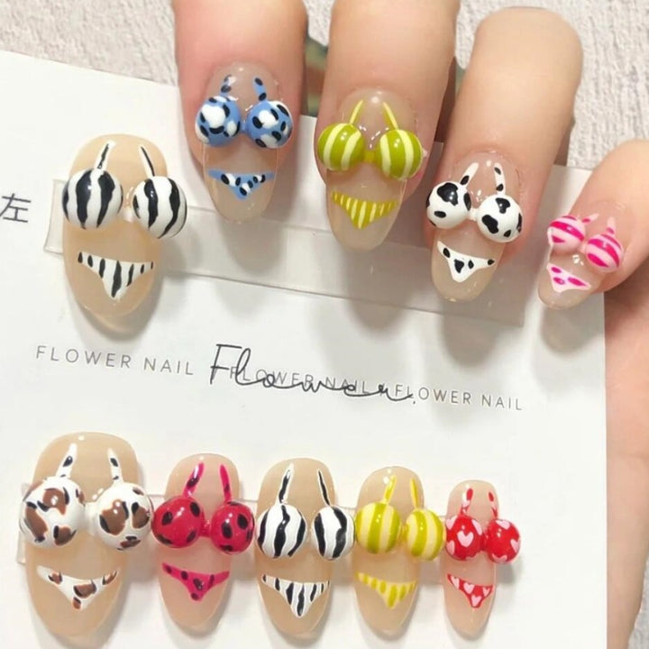 Nature-Themed Artistic Press-On Nail Set Kalsten