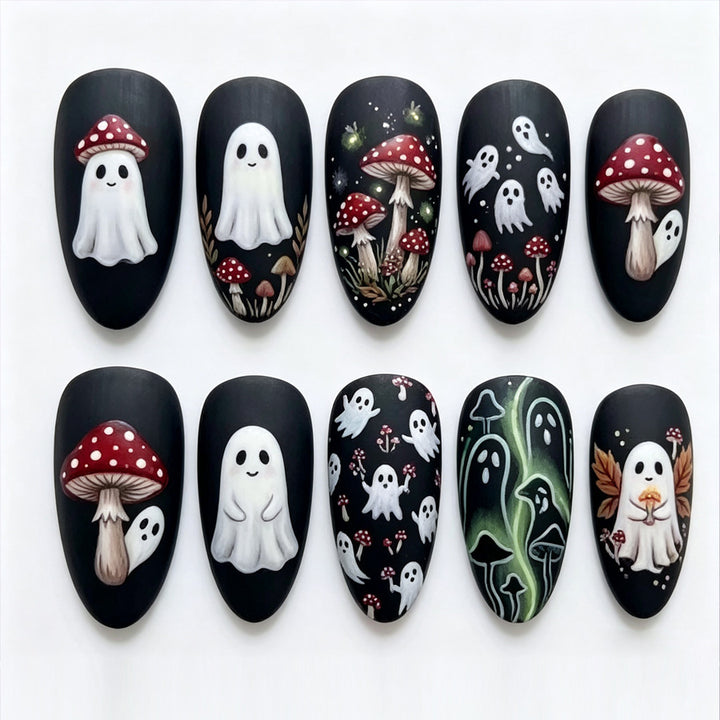 Creative Halloween Themed Press-On Nail Art Kalsten