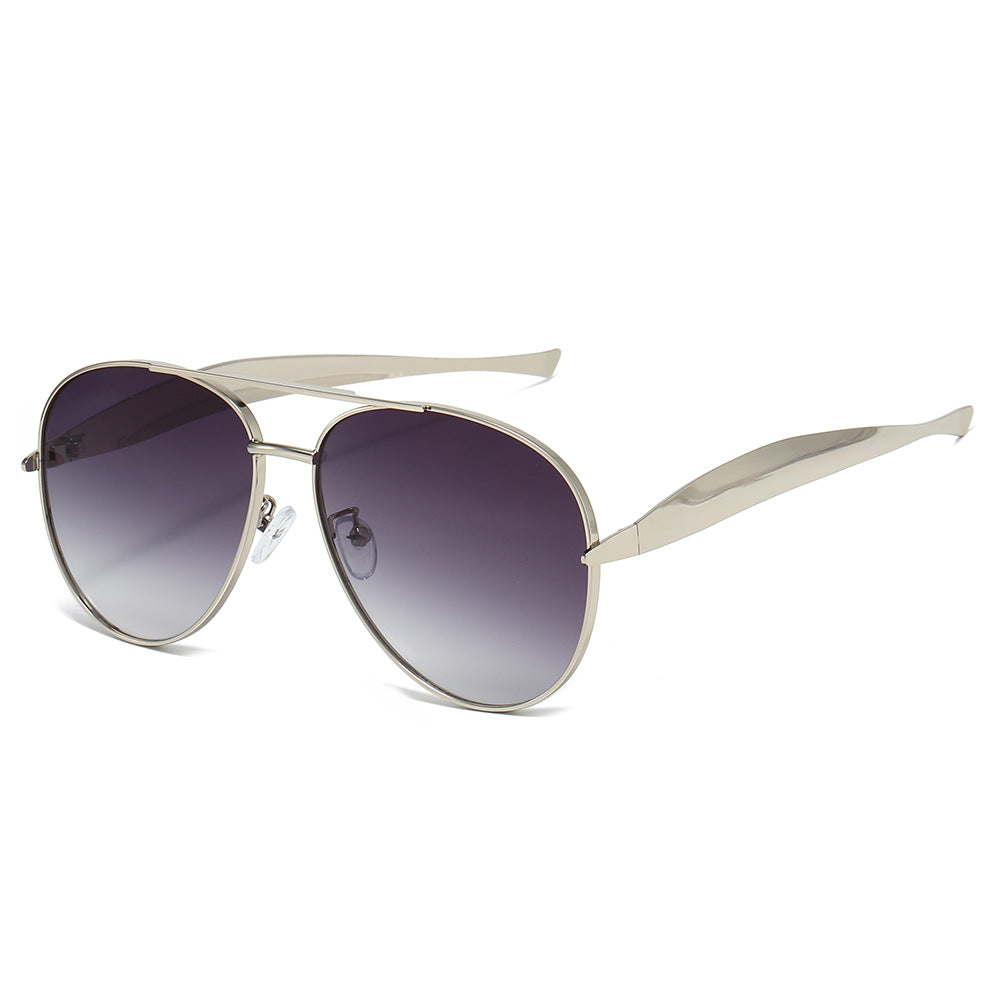 Chic Aviator Sunglasses with Stylish Metal Accents Kalsten