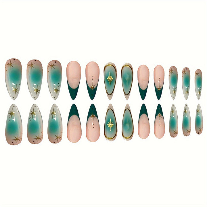 Artistic Geometric Pointed Nail Art Kalsten