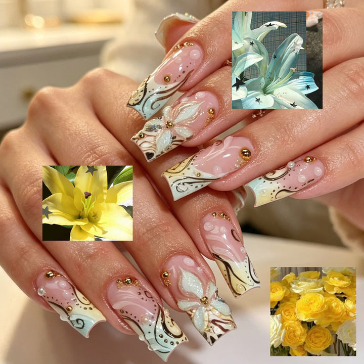 Decorative Press-On Nail Art Tips Kalsten