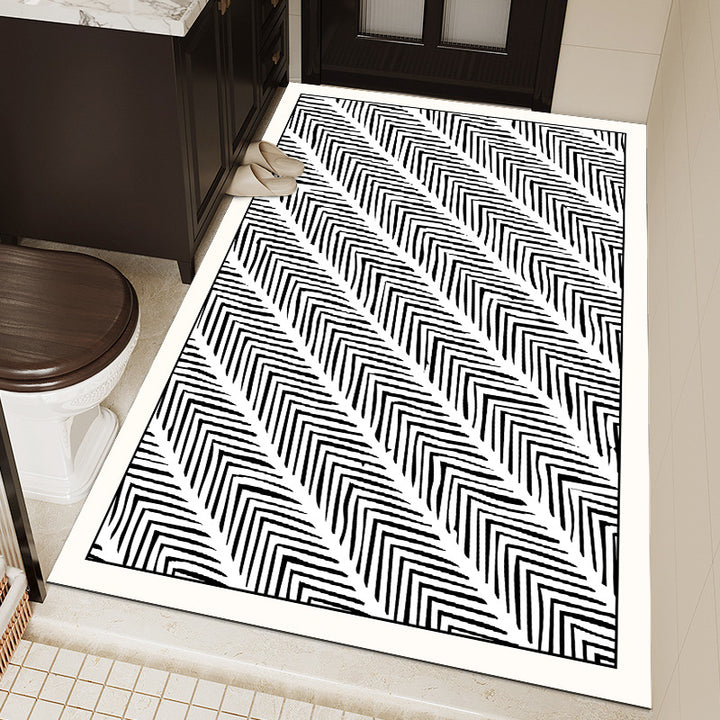 Geometric Patterned Bathroom Mat