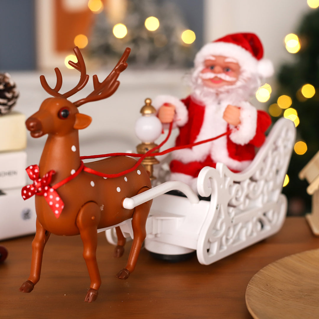 Santa Claus and Reindeer Figures Set Kalsten