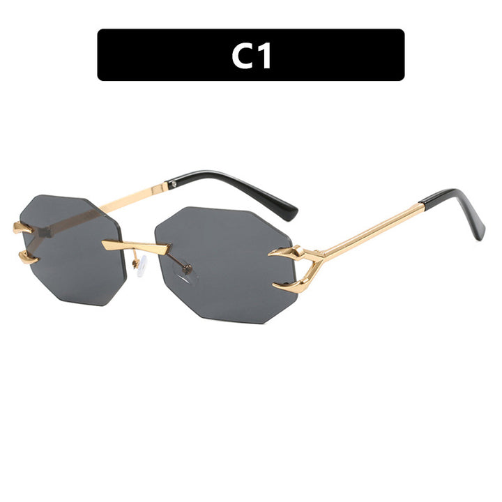 Women's geometric sunglasses with modern metal frame Kalsten