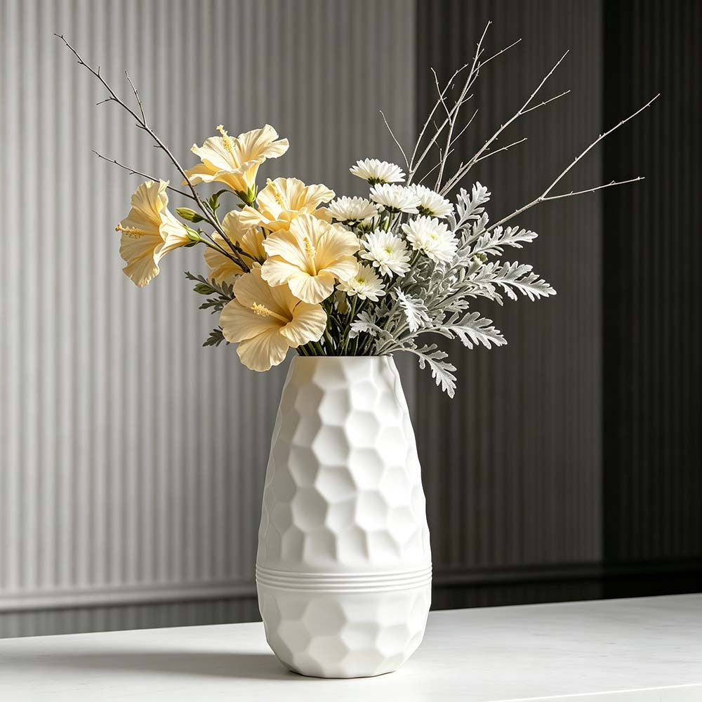 Textured Honeycomb Decorative Vase Kalsten
