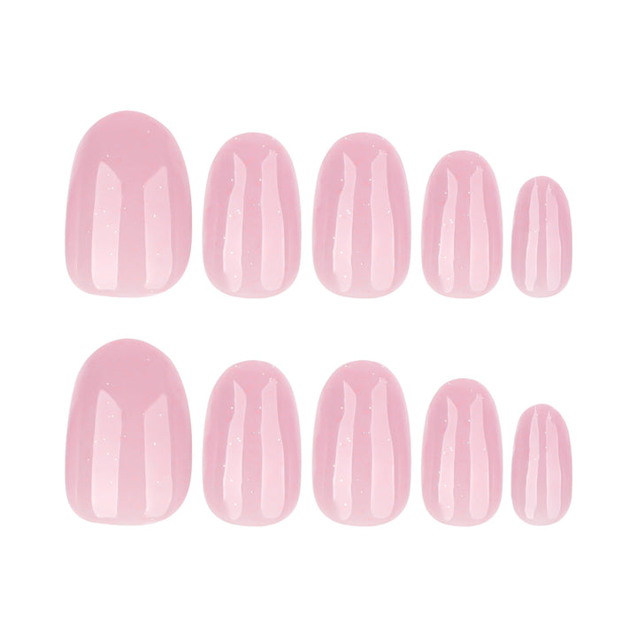 Artificial nail extensions with glitter accents Kalsten