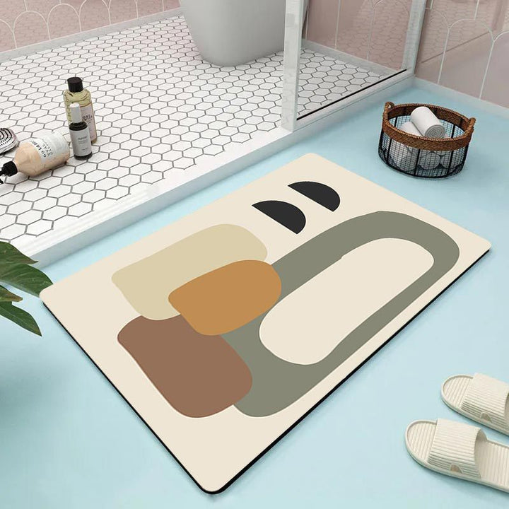 Modern Geometric Pattern Bath Mat