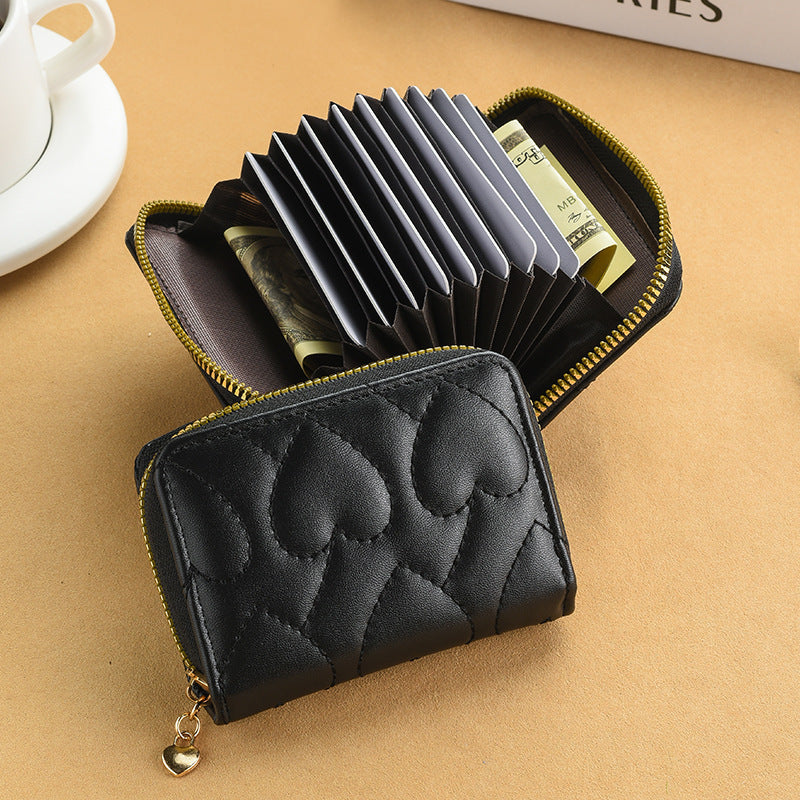Quilted Heart Design Coin Purse