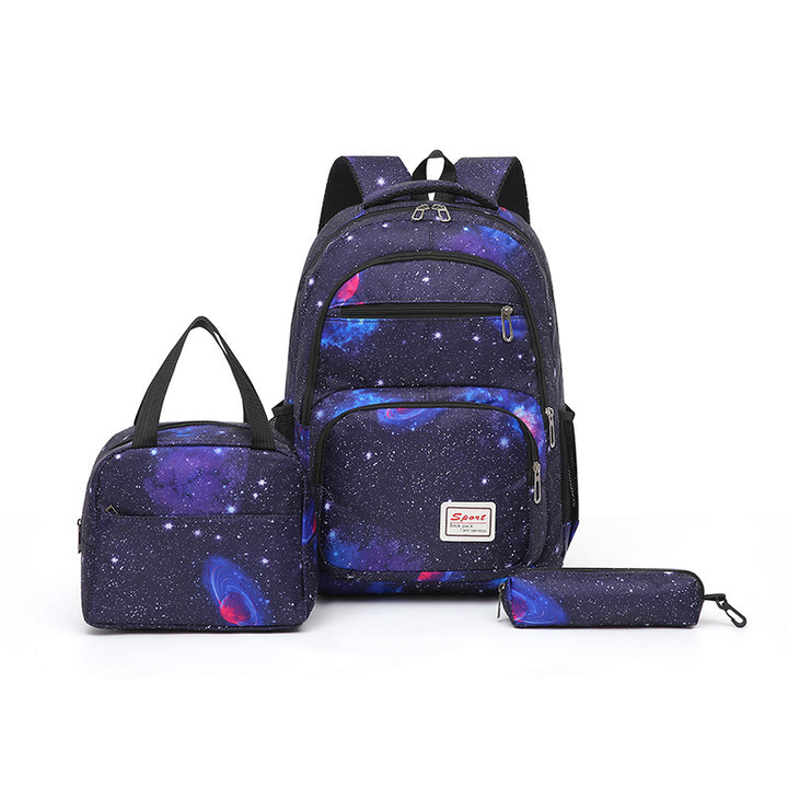 Galaxy pattern school backpack set Kalsten