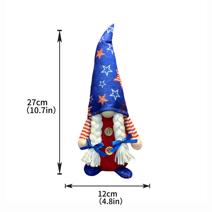 Unisex decorative gnome figure with a tall top hat and long artificial beard Kalsten