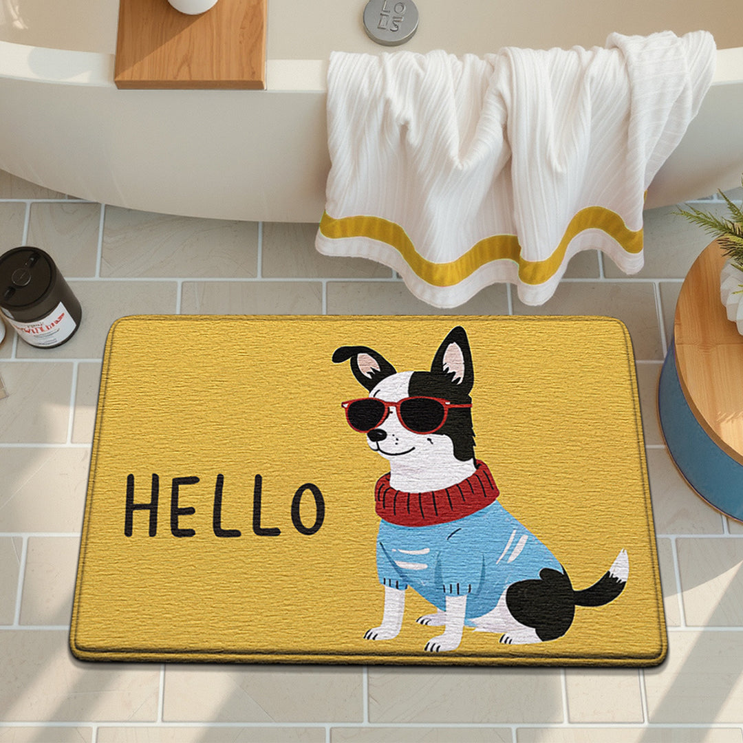 Cute Bunny-Themed Bath Mat