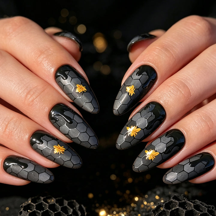 Artistic Honeycomb Nail Enhancements Kalsten