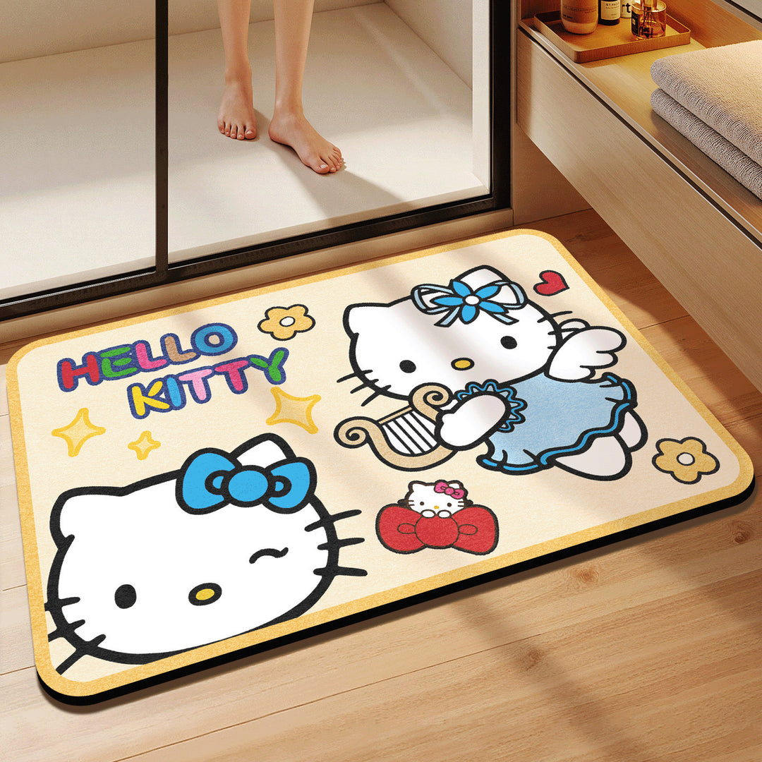 Cartoon-Themed Plush Bath Mat