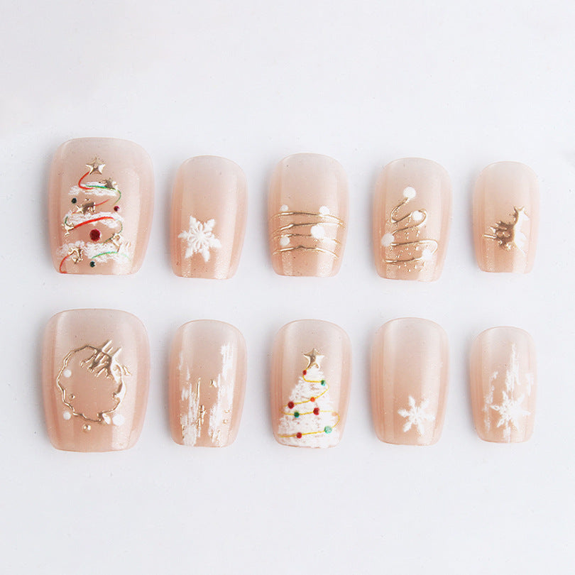 Artistic Holiday-Themed Press-On Nails Kalsten