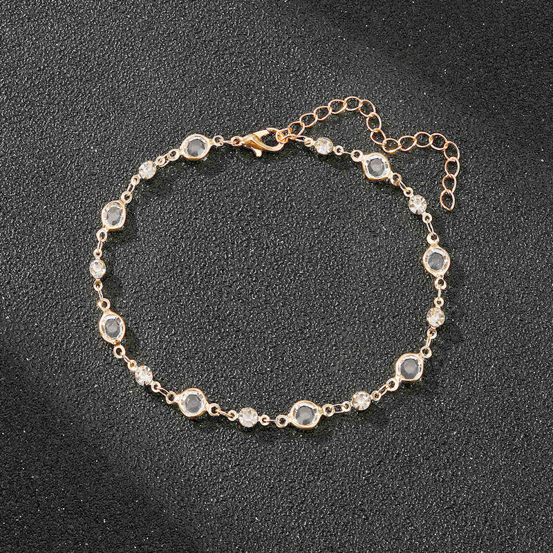 Elegant Rhinestone Chain Anklet Kalsten