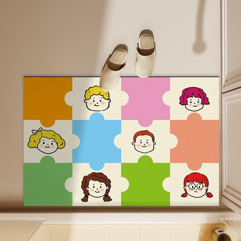 Fun-Themed Puzzle Design Area Mat
