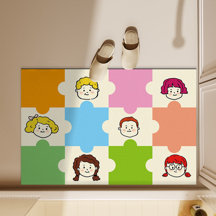 Fun-Themed Puzzle Design Area Mat