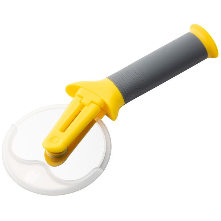 Ergonomic pizza cutter with safety mechanism Kalsten