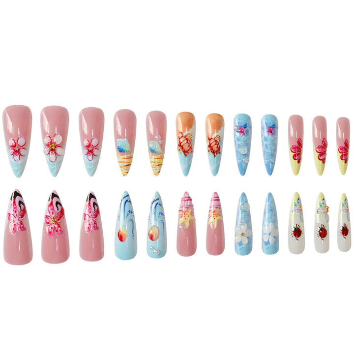 Artistic Sea-Inspired Press-On Nails Kalsten