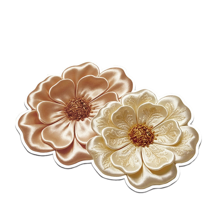 Floral Embroidered Bathroom Rug