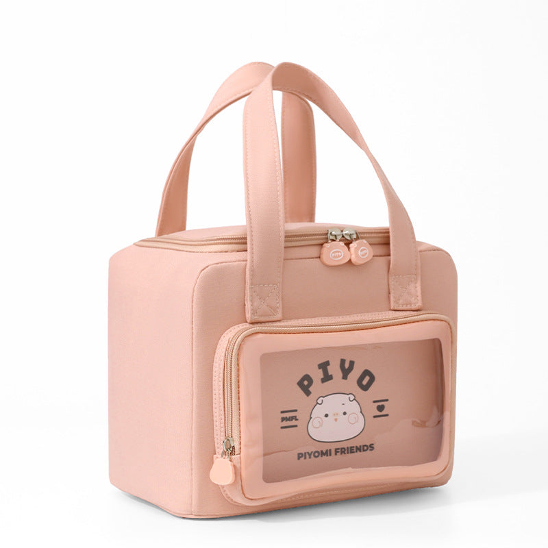Insulated Lunch Tote with Clear Front Pocket