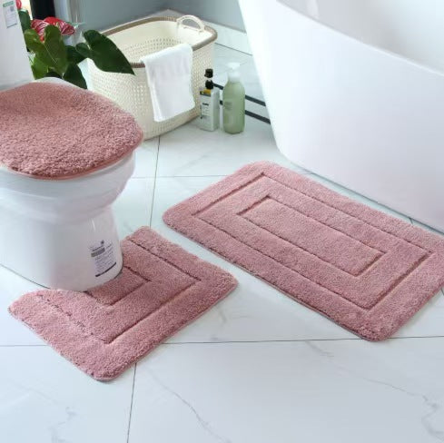 Plush Bath Mat Set Kalsten