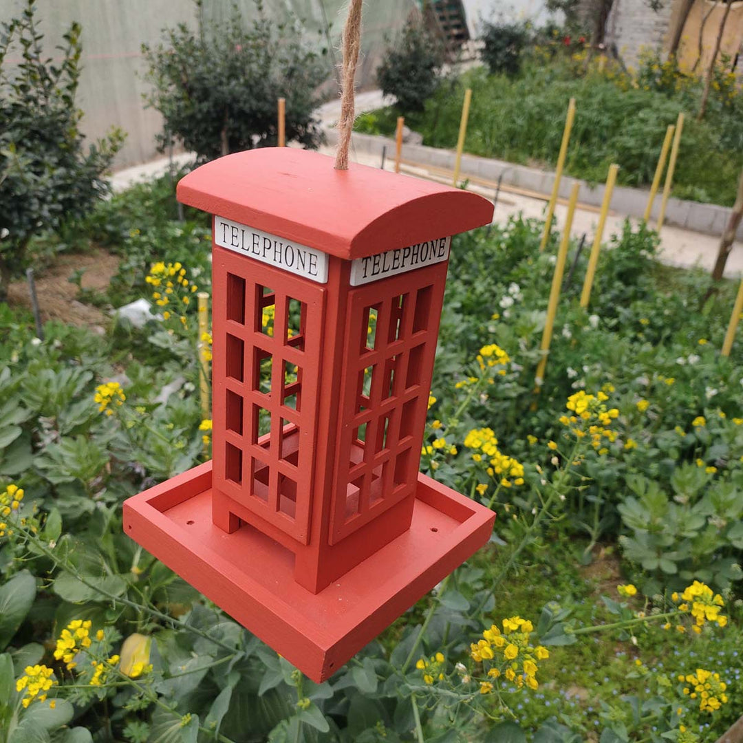 Vintage Telephone Booth Bird Feeder Kalsten
