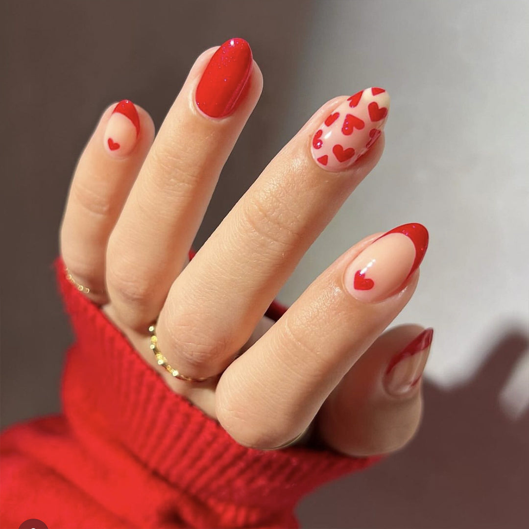 Artistic Cool Nail Art with Hearts Kalsten
