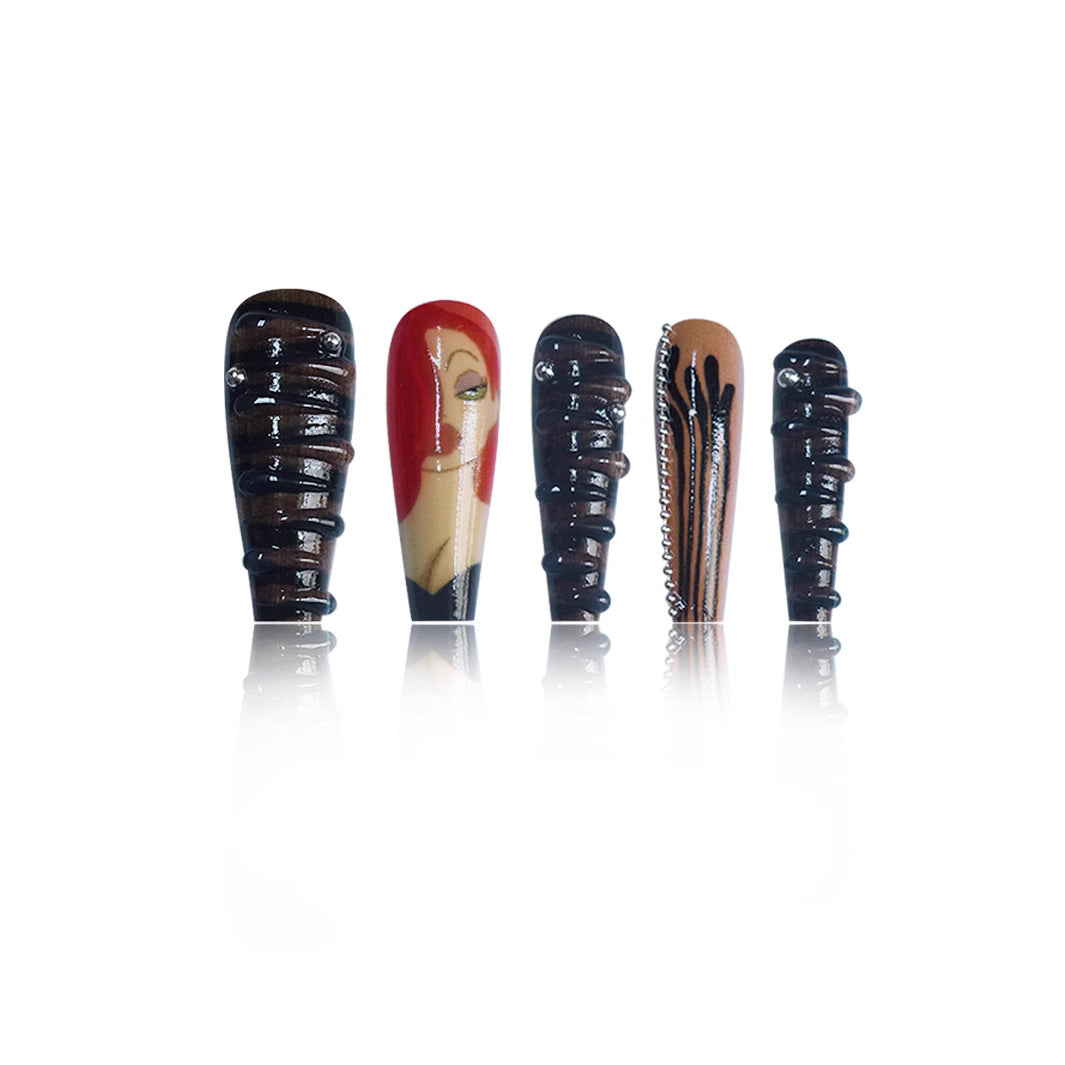 Artistic Character-Themed Press-On Nails Kalsten