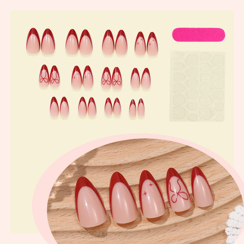 Elegant French Tip Design Press-On Nail Set Kalsten