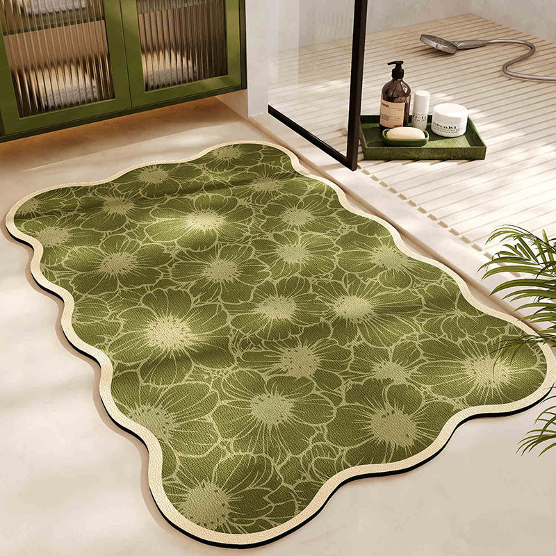 Floral Pattern Bath Mat Kalsten