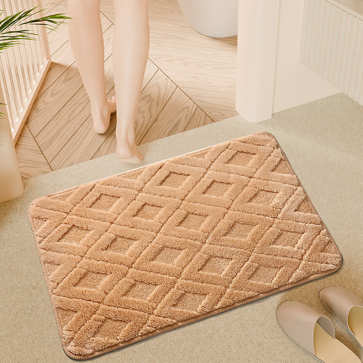 Plush Textured Bathroom Mat Kalsten