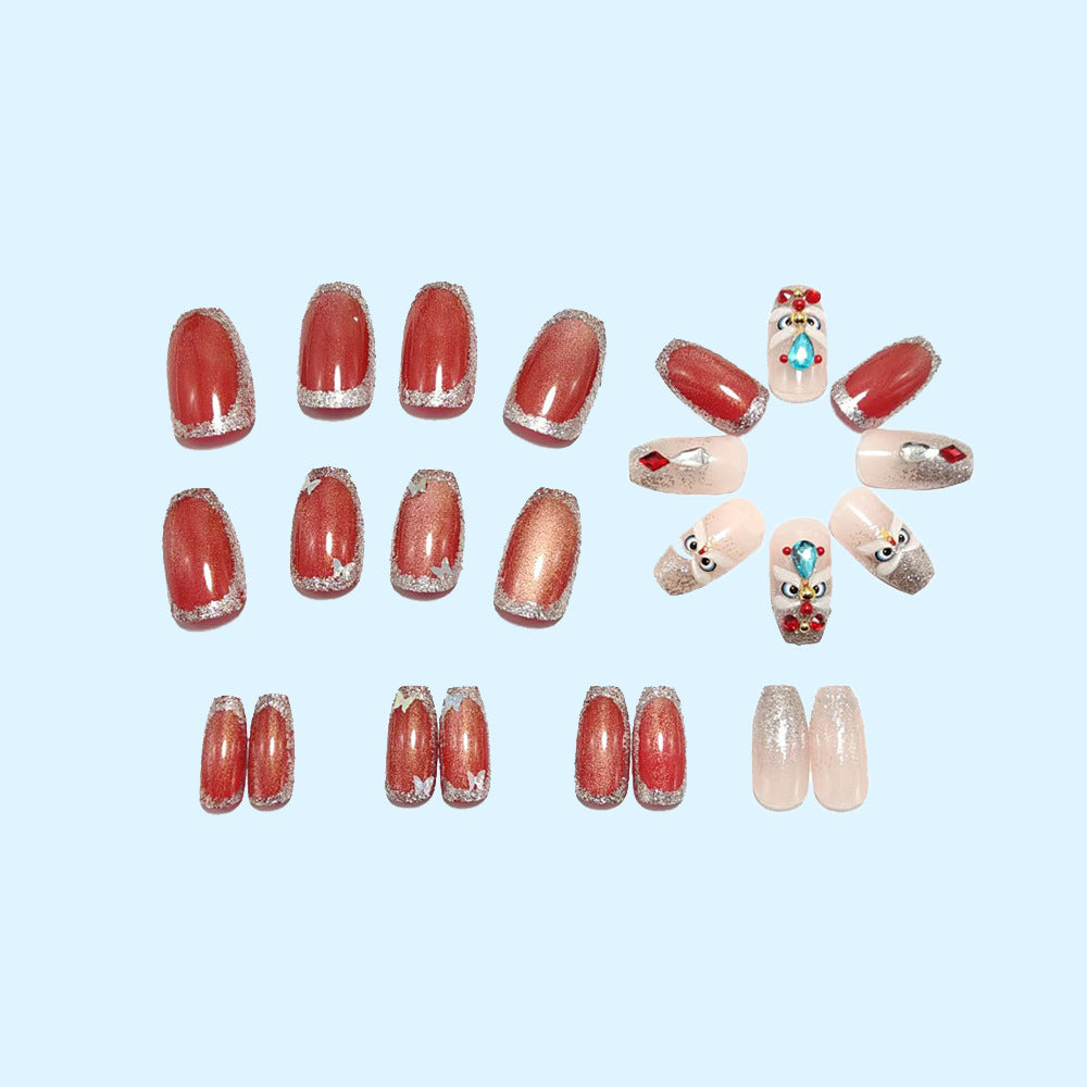 Artificial nails with luxurious 3D decorations Kalsten