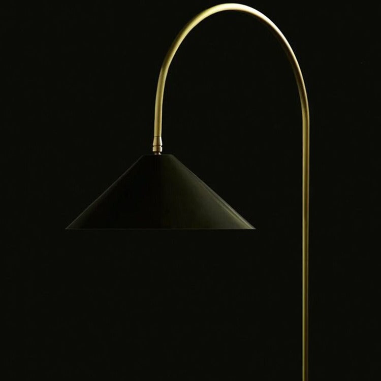Modern Arching Floor Lamp with Unique Shade Design