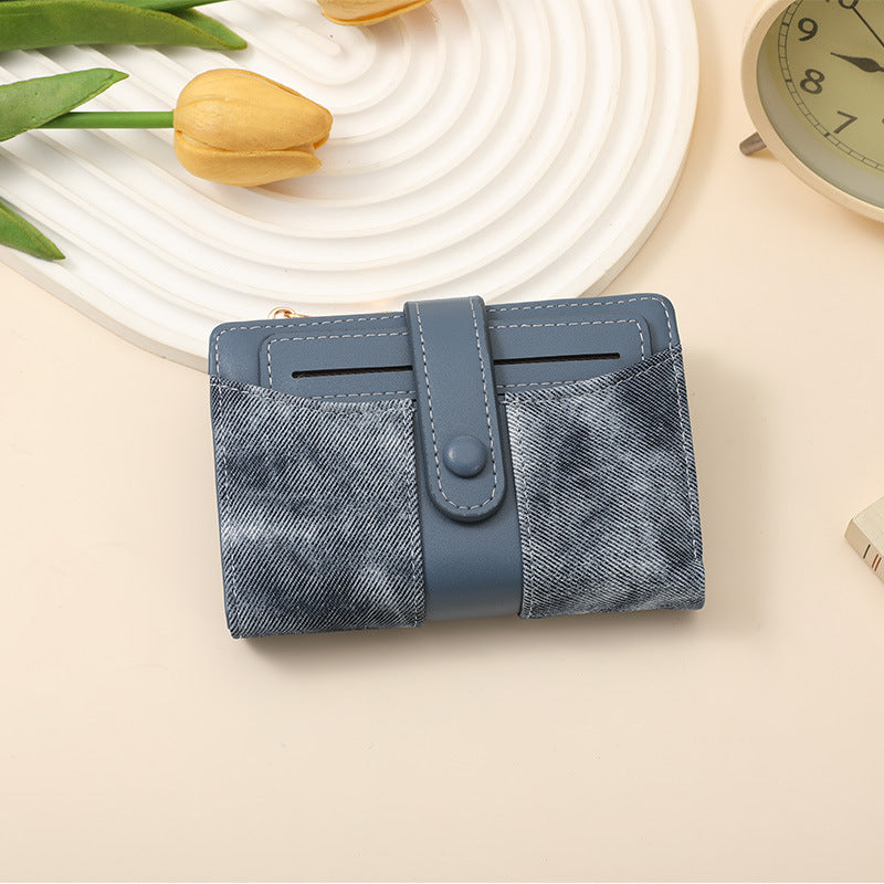 Textured Multi-Pocket Snap Closure Wallet Kalsten