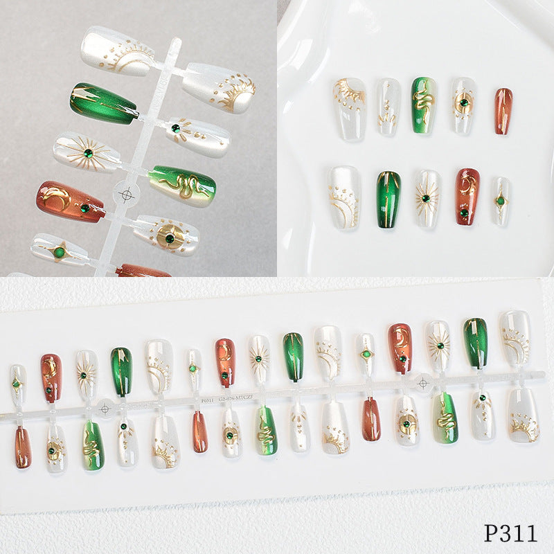 Elegant Floral Design Press-On Nails Kalsten