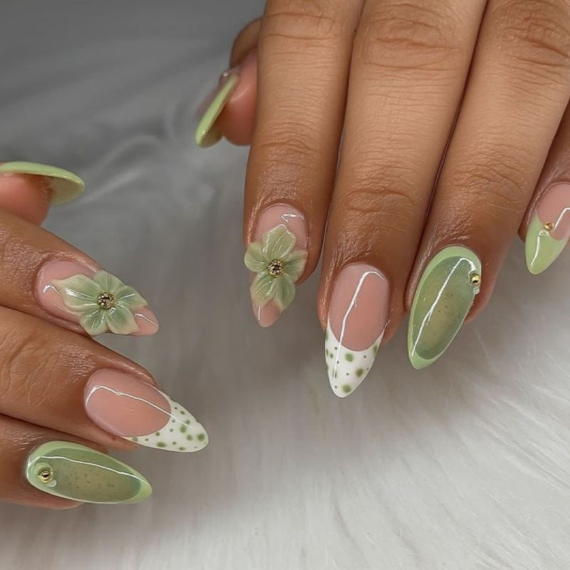 Nature-Inspired Press-On Nail Art Set Kalsten