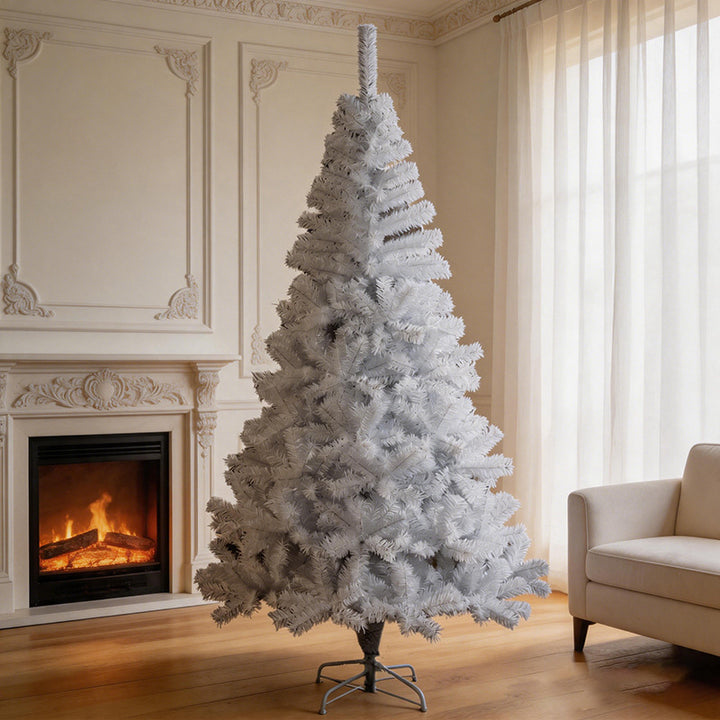 Artificial Snow-Covered Christmas Tree