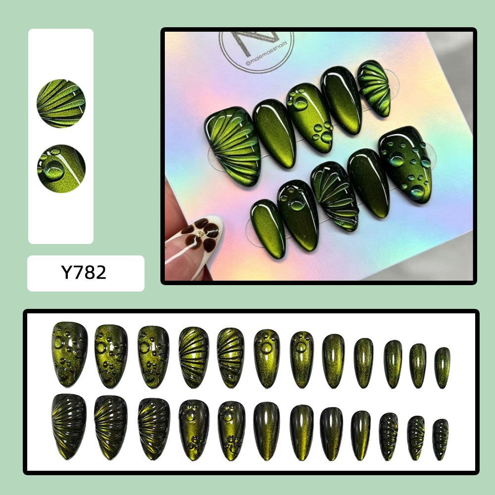Artful Nail Tips Set with Leaf Accents Kalsten