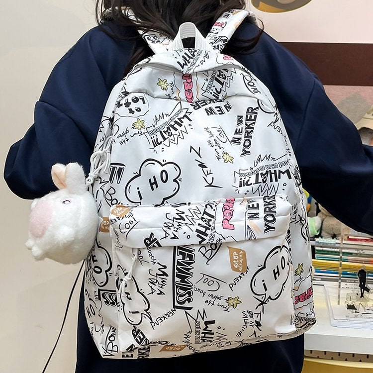 Backpack with Creative Graffiti Design Kalsten