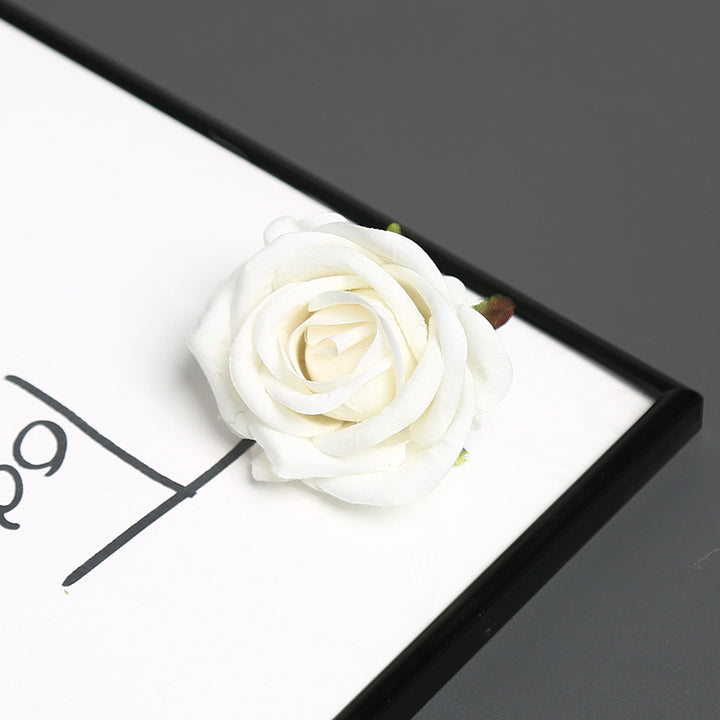 Elegant Silk Rose Pin for Decorative Use