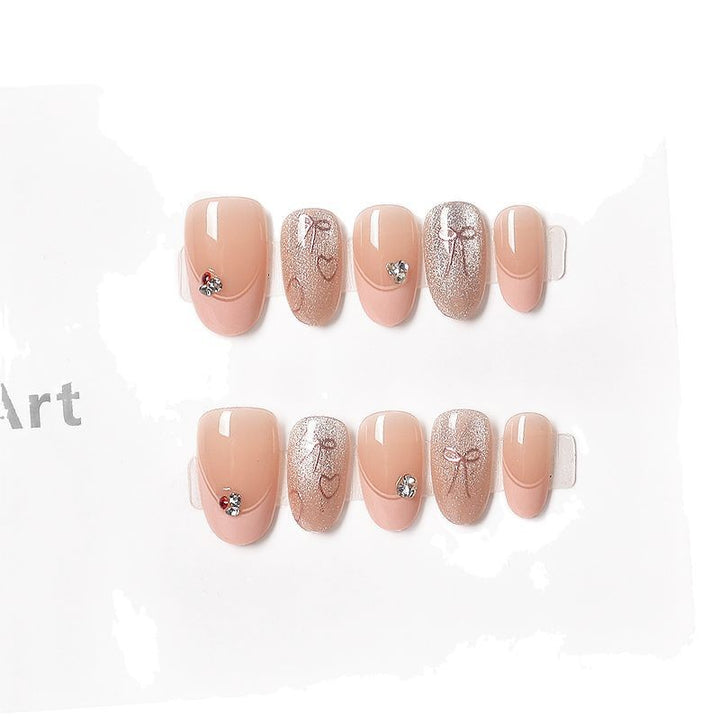 Elegant French Tip Press-On Nail Art Kalsten 1787316010