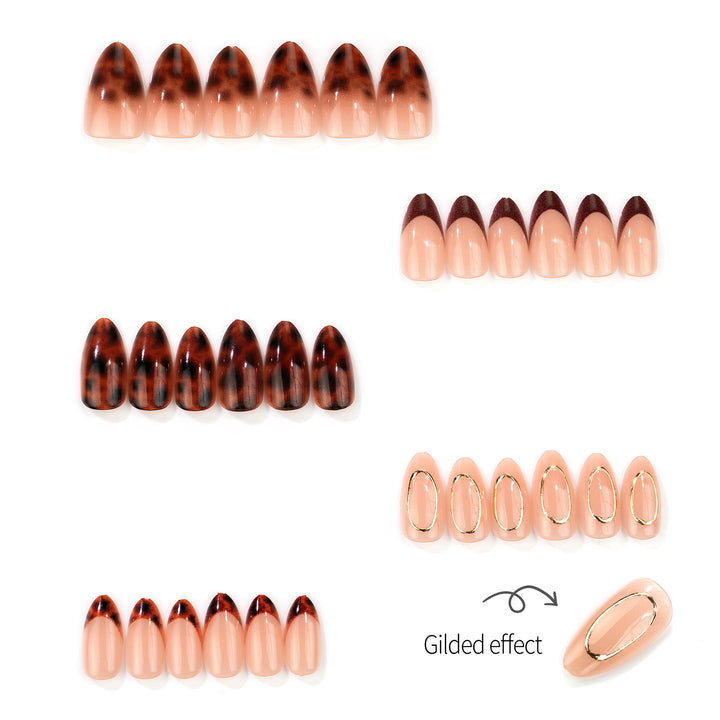 Artistic French Tip Press-On Nails
