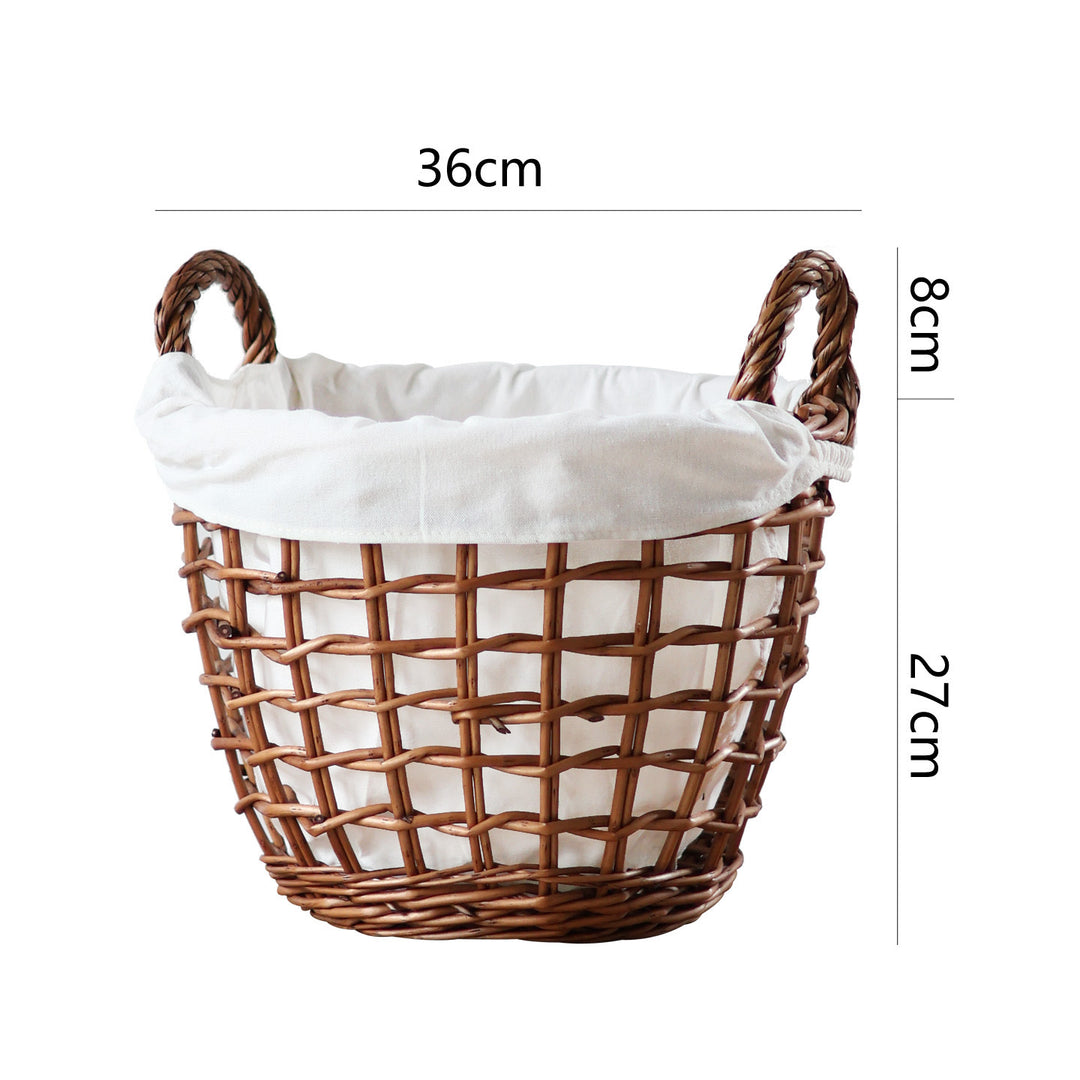 Handcrafted storage basket with cotton lining Kalsten