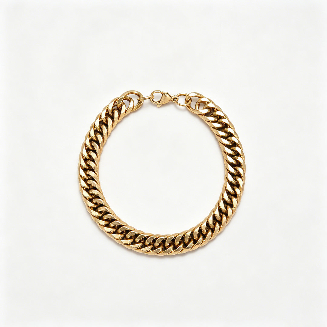 Chunky Metallic Curb Chain Necklace Kalsten