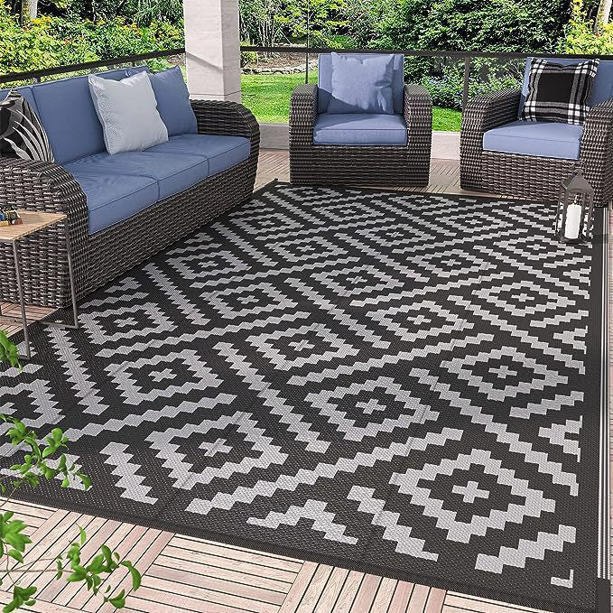 Geometric Patterned Outdoor Area Mat