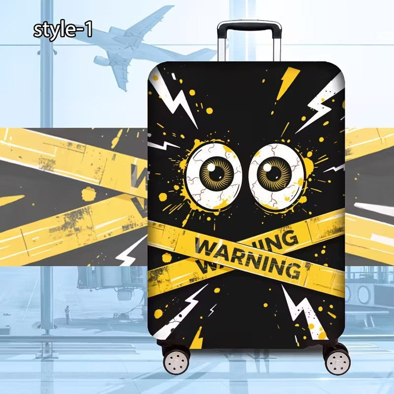Women’s hard-shell suitcase with eye-catching warning motif Kalsten