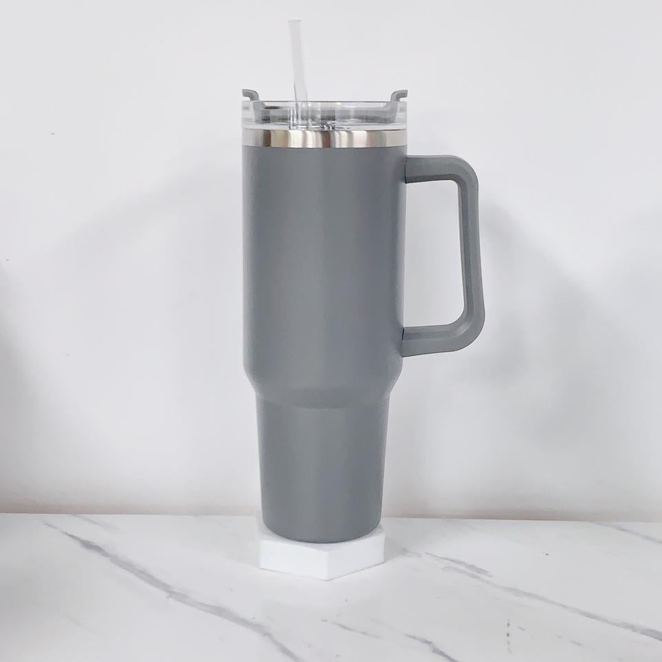 Women High-Quality Thermo Mug with Practical Carrying Handle and Integrated Straw Kalsten