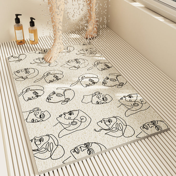 Slip-Resistant Geometric Bath Mat Kalsten
