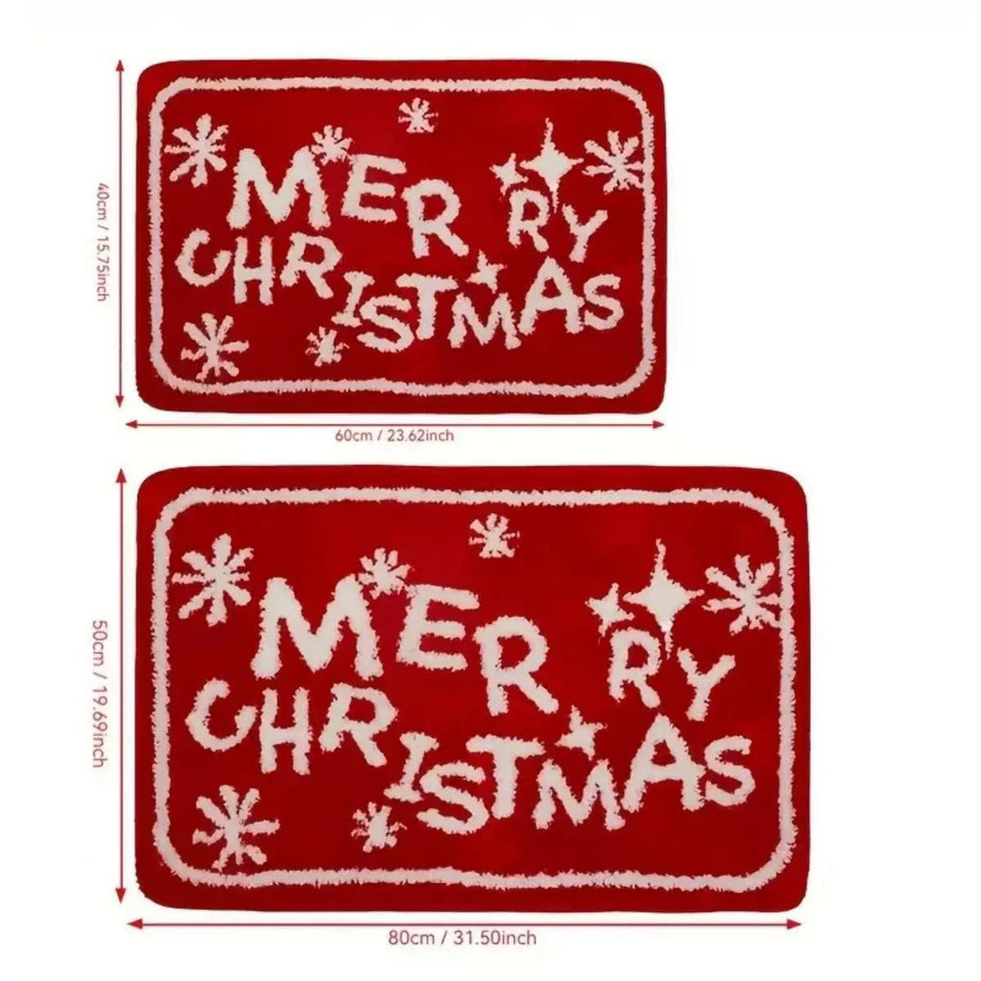 Winter-Themed Plush Bath Mat